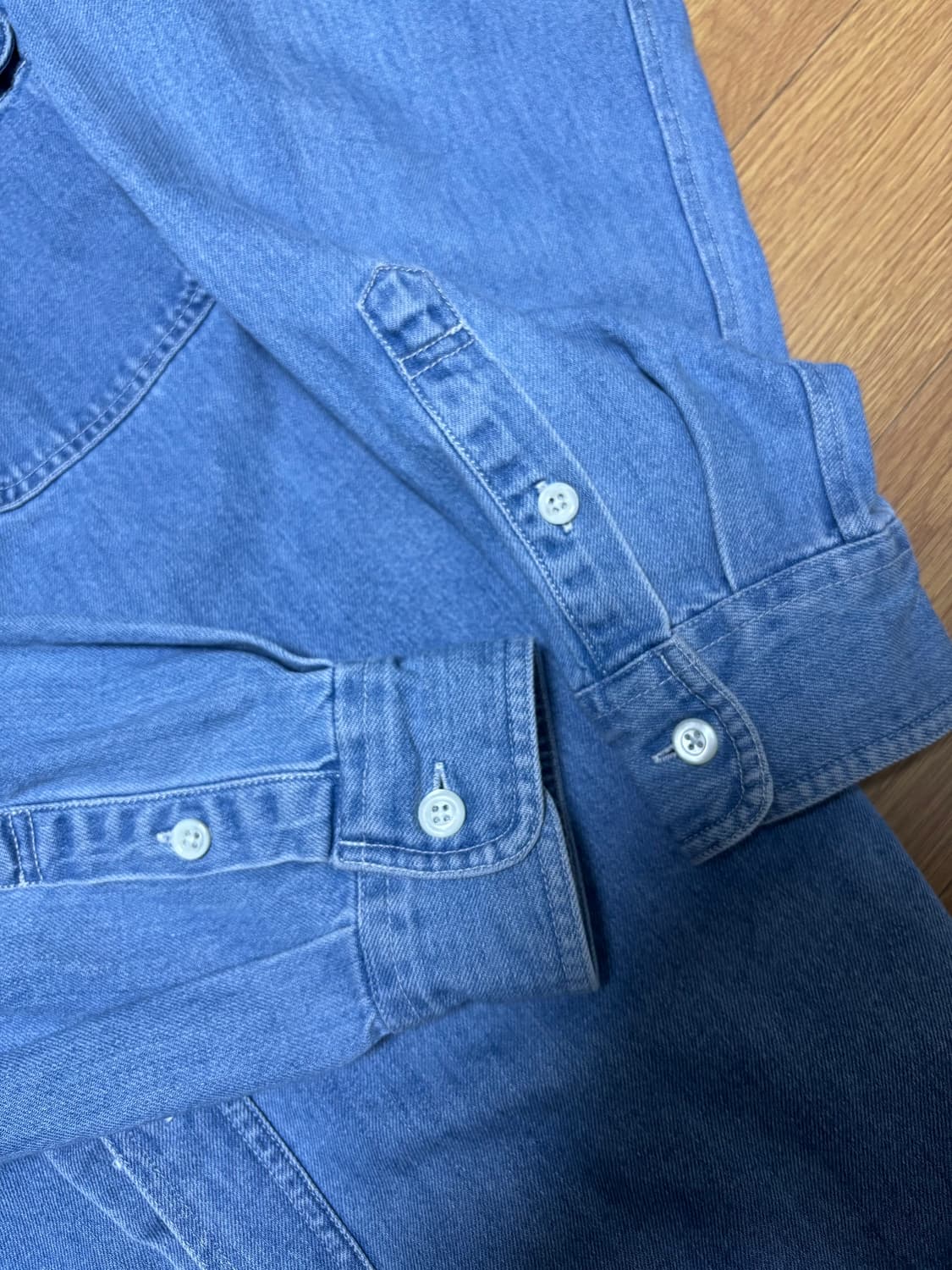 브루먼 우디 데님 셔츠 중청 M 상품이미지4