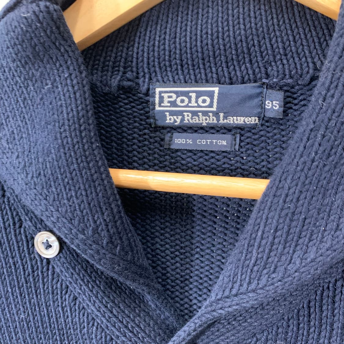 폴로 숄카라 네이비 코튼 가디건 상품이미지3