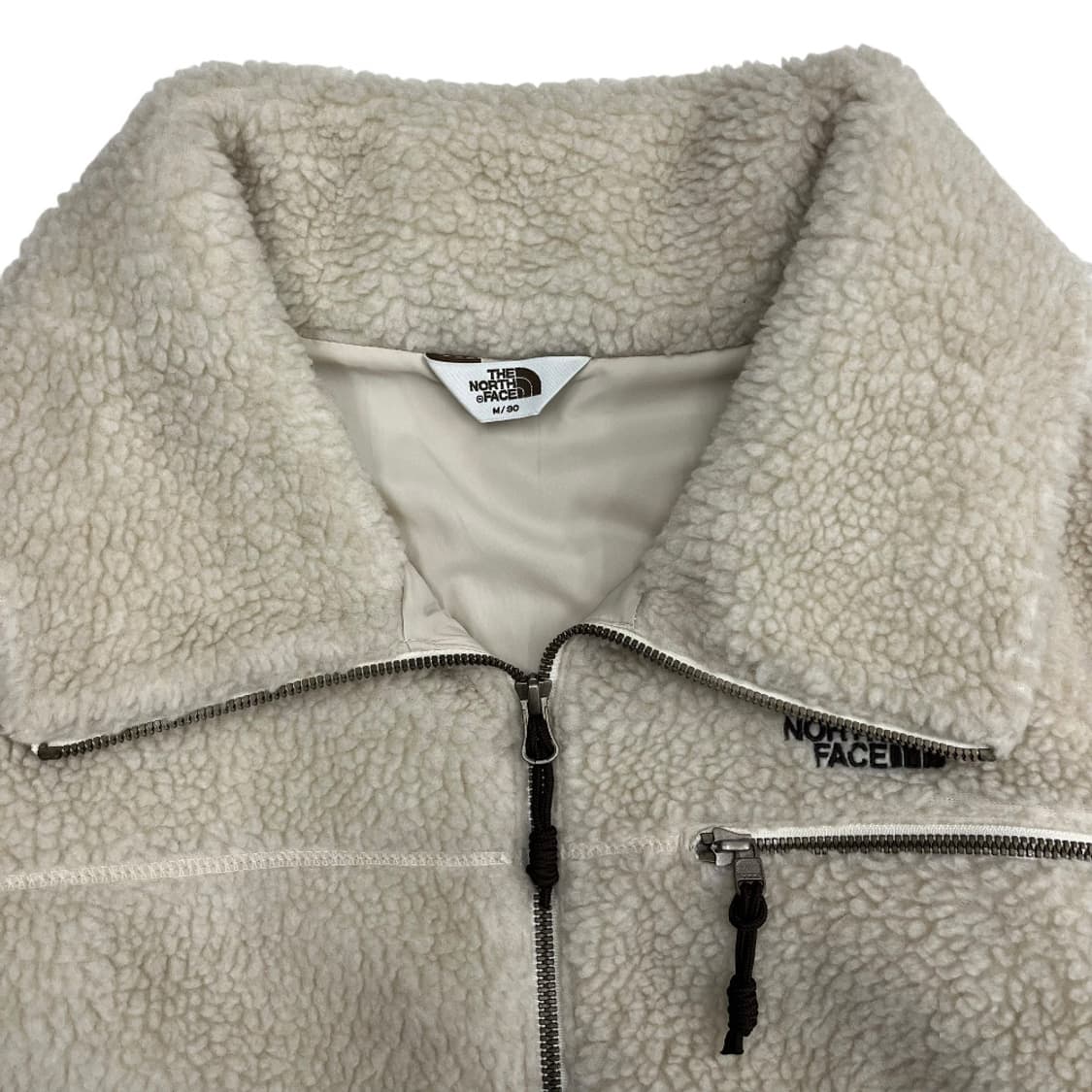 노스페이스 베이지 뽀글이 후드 롱 자켓 상품이미지7