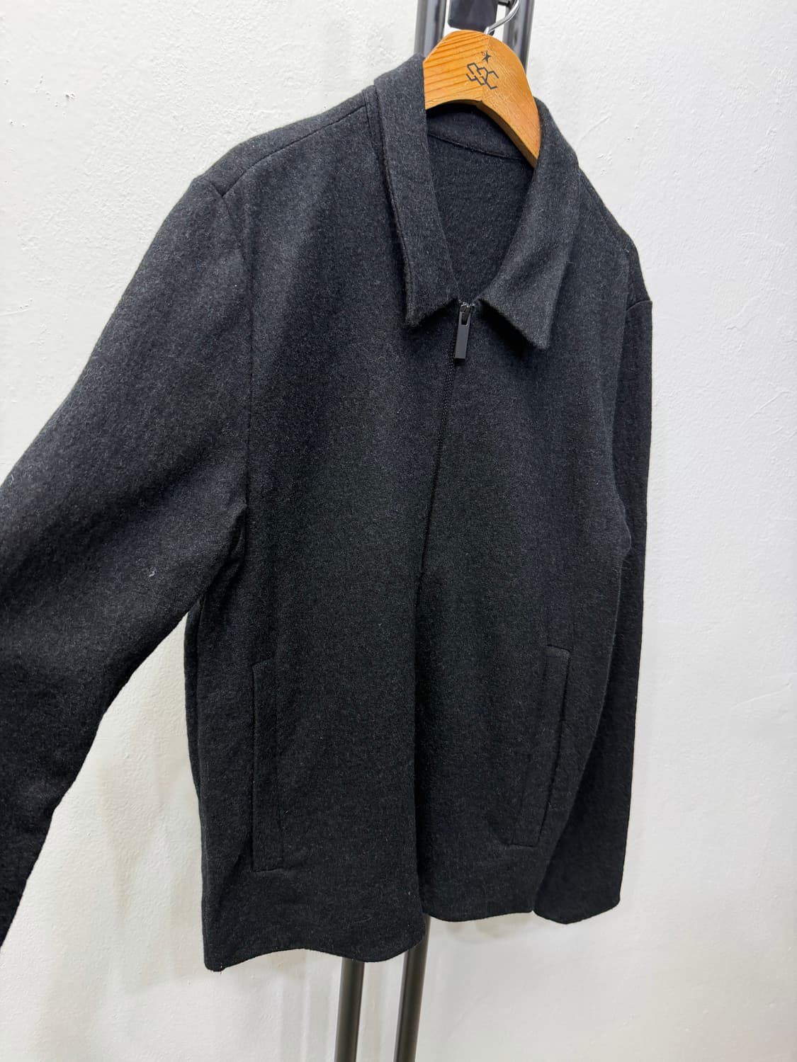 정품) COS 코스 블랙 남성 모직 집업 자켓 S 상품이미지2