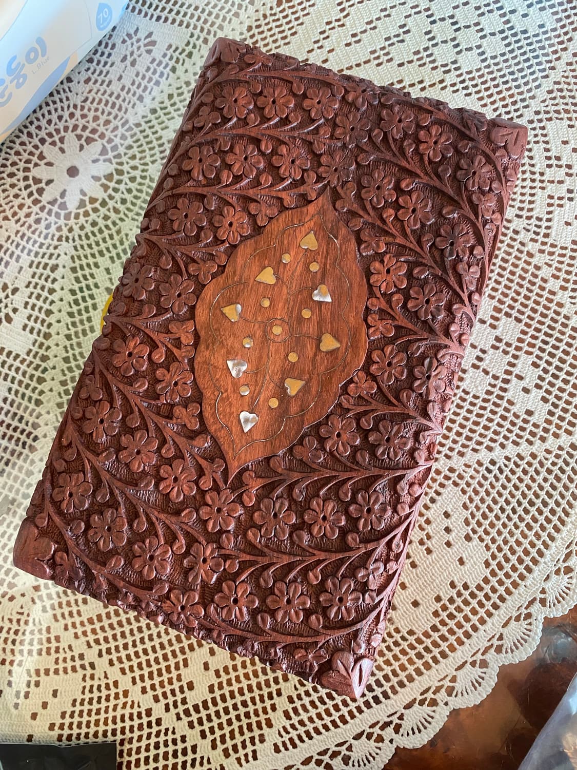 핸드카빙 빈티지 우드 보석함 상품이미지1