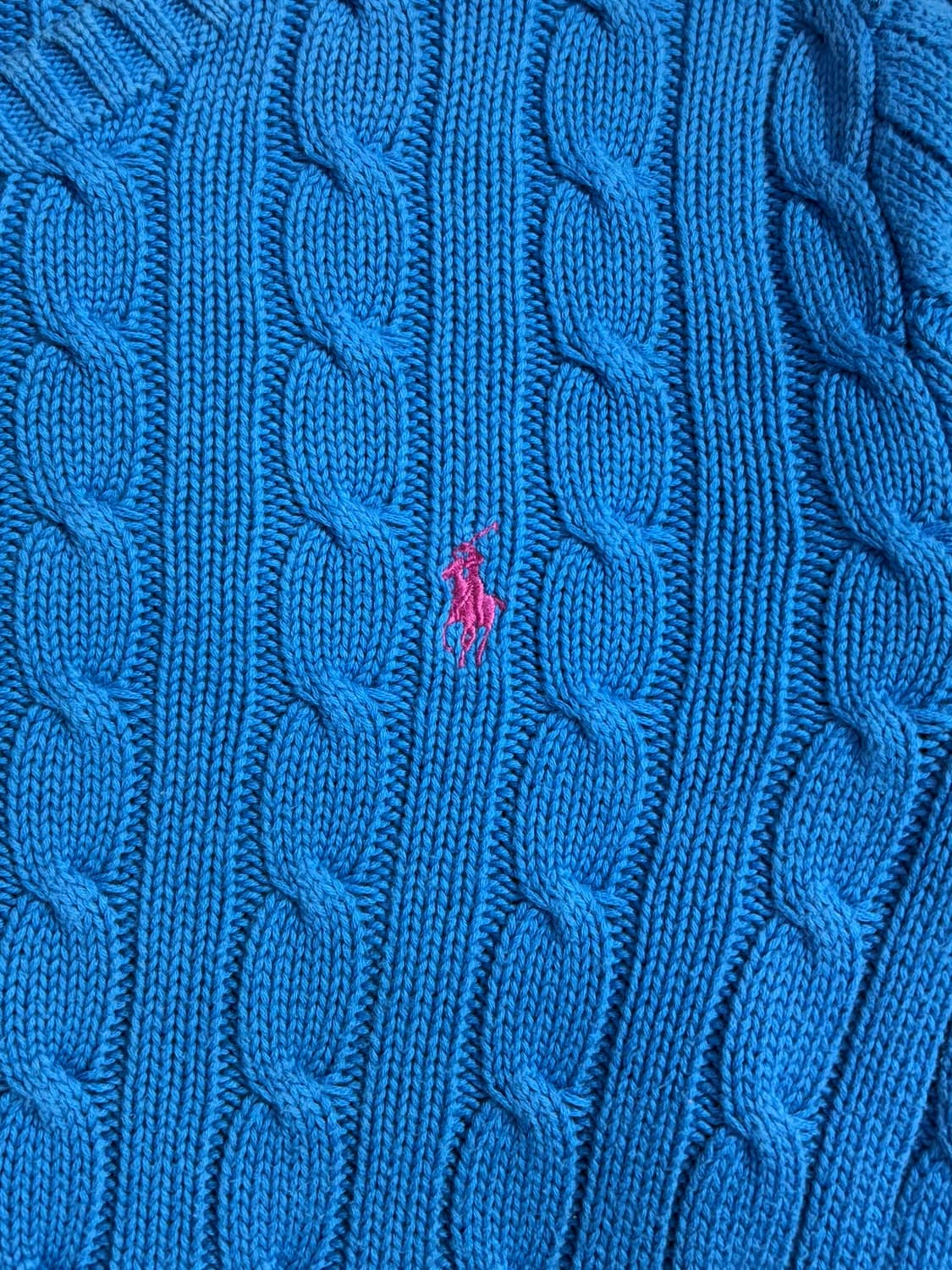 폴로 랄프로렌 블루 포니 꽈배기 니트  상품이미지5