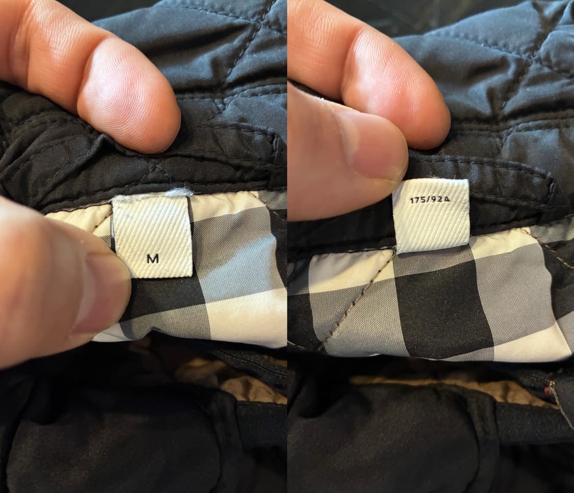 M) 버버리 타이팅 퀄팅 코트 블랙 상품이미지3