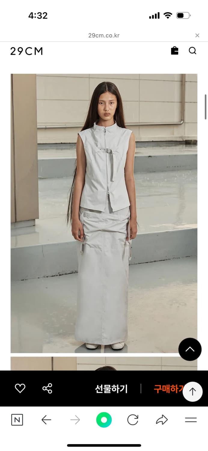 Strap layered maxi skirt 상품이미지1
