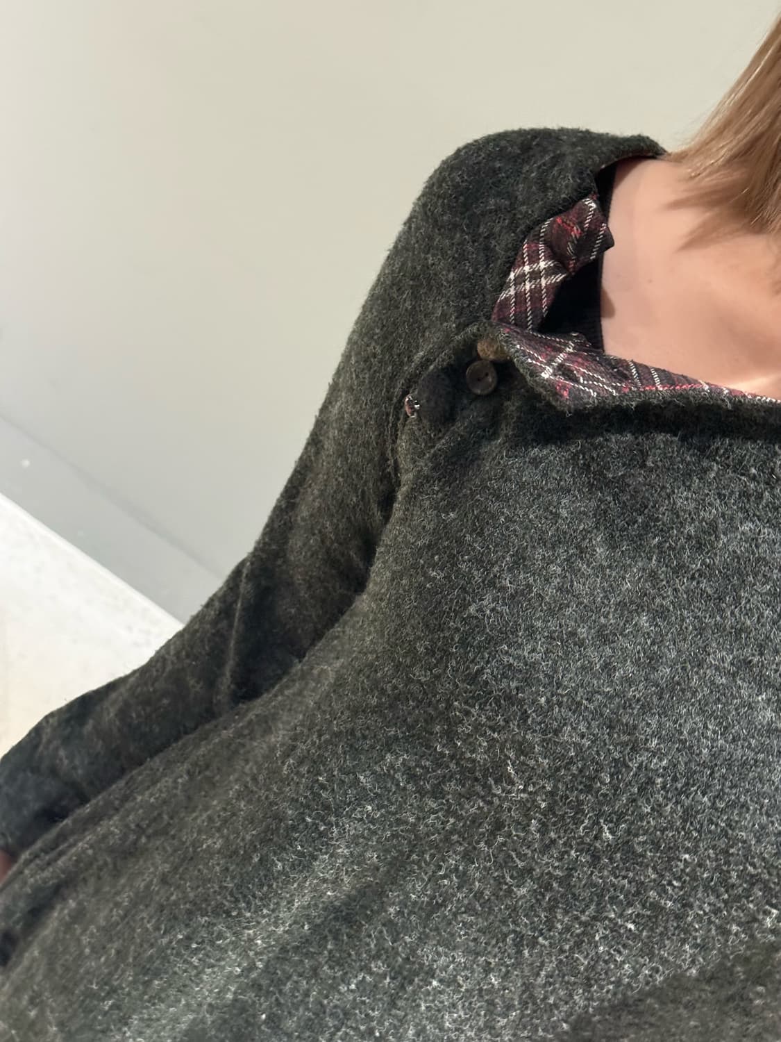 kawaii button point knit sleeve 상품이미지4