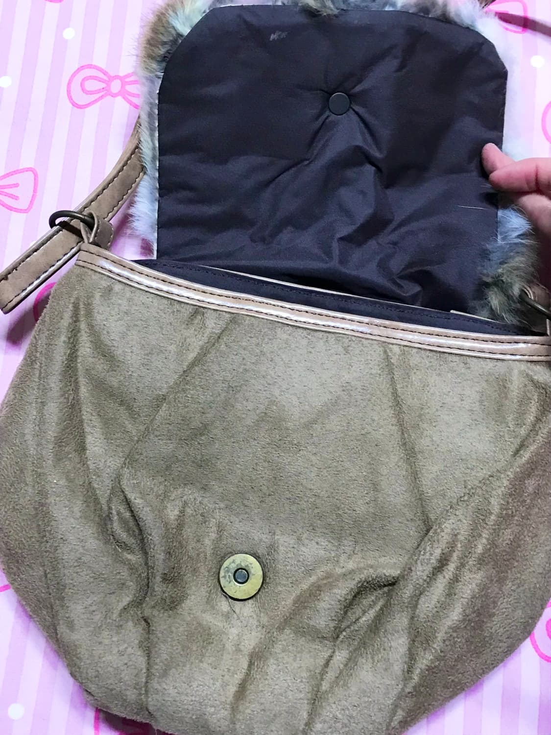 호피 퍼 오네갸루 크로스백 상품이미지3