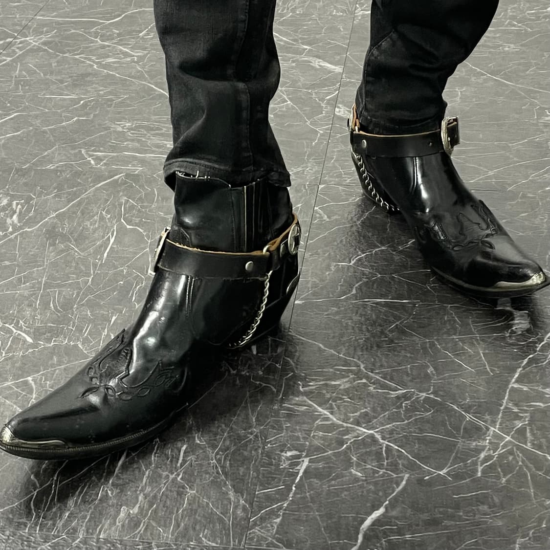 엘도라도 소가죽 모터사이클 크롬 웨스턴 부츠 상품이미지2