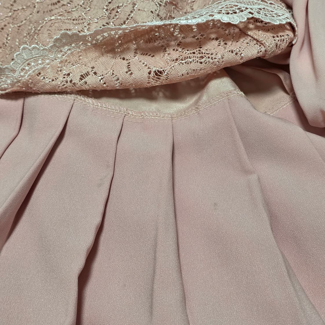 핑크 히메갸루st 플리츠 글리터레이스 원피스 상품이미지6