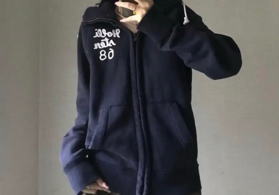 홀리스터 하이넥 헤비후드집업 m 상품이미지1