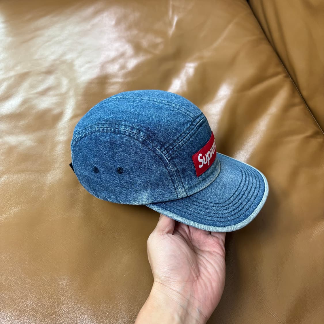 Supreme 슈프림 워시드 데님 캠프캡 모자 (Washed Denim) 상품이미지3