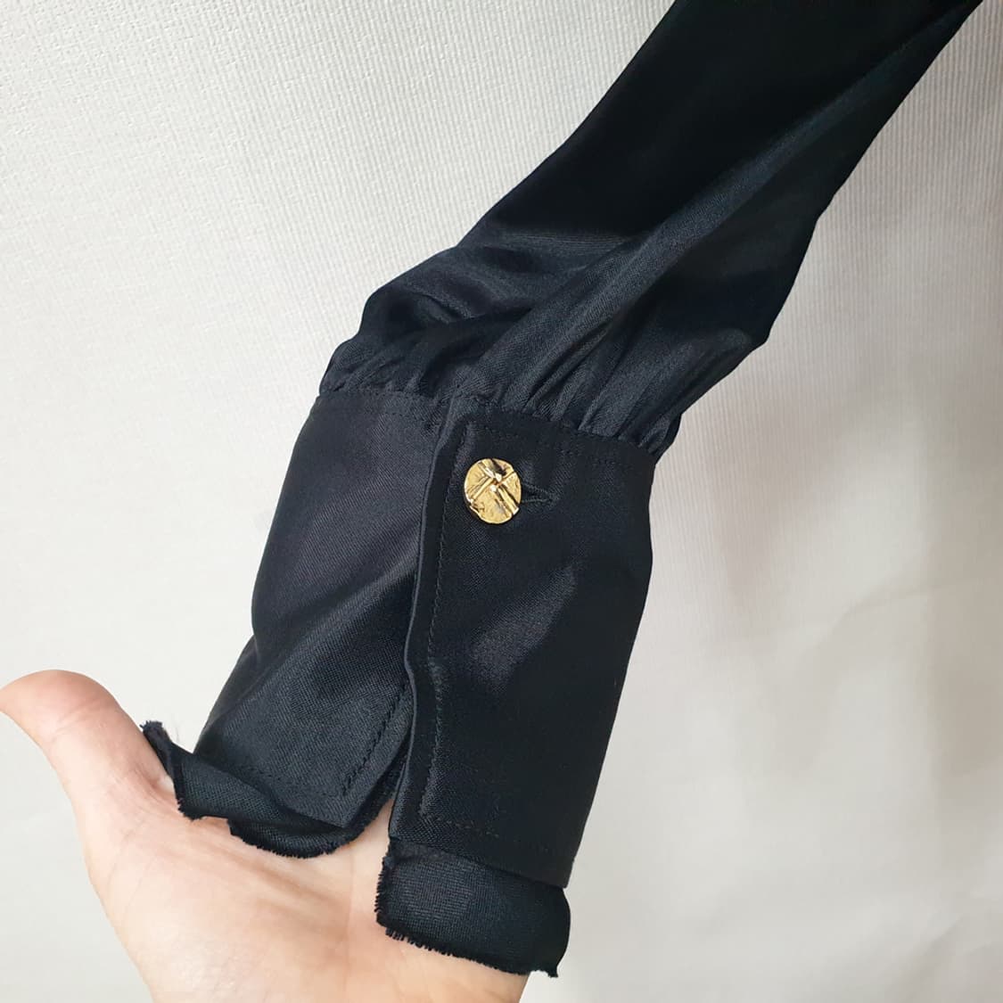 자라 금장 장식 셔츠 블라우스 M 상품이미지4