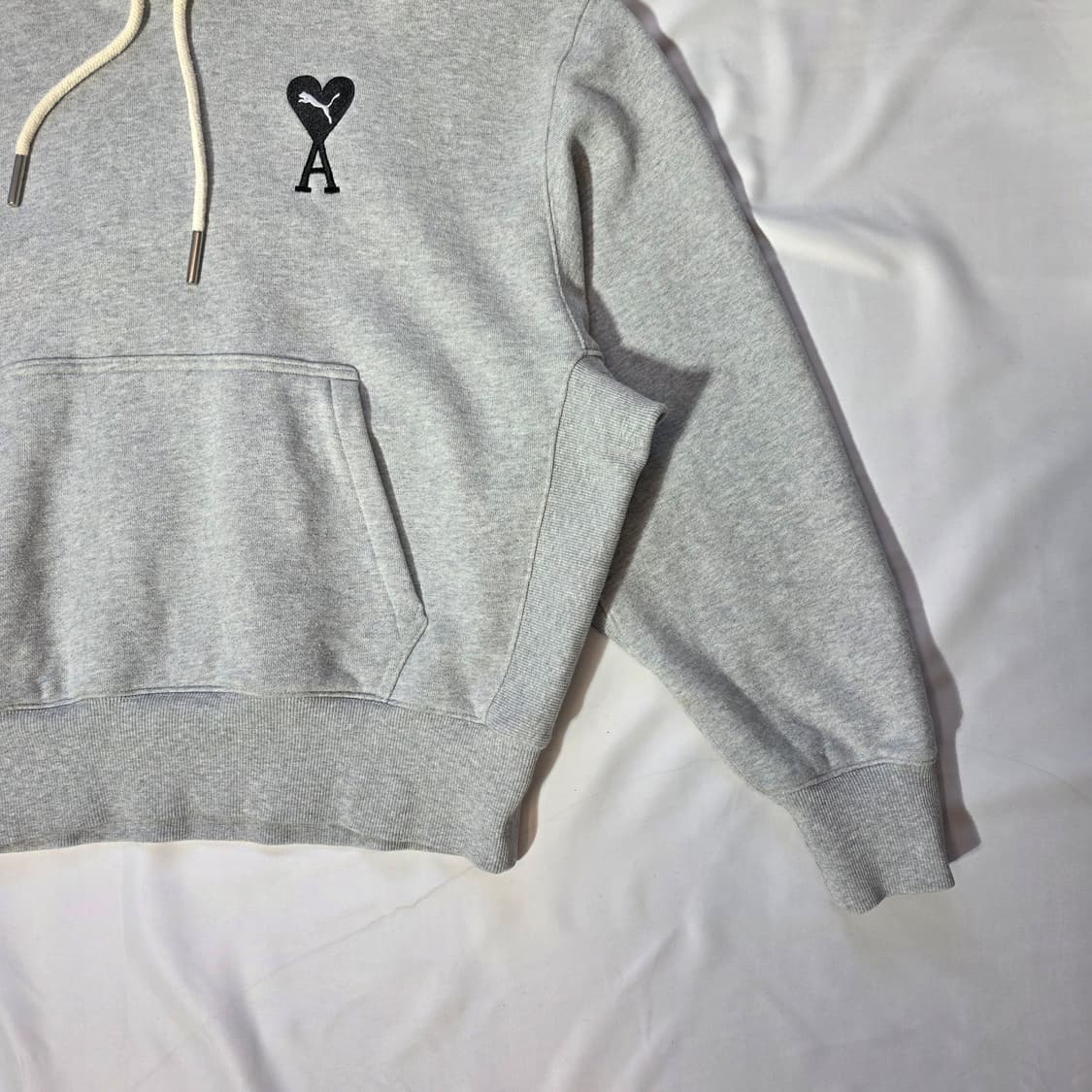 [2XL]퓨마x아미 로고 그레이 후드티 상품이미지4