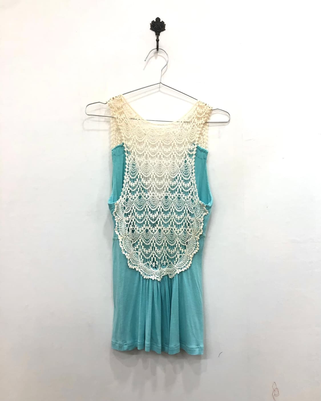 back crochet detail mint sleeveless 상품이미지3