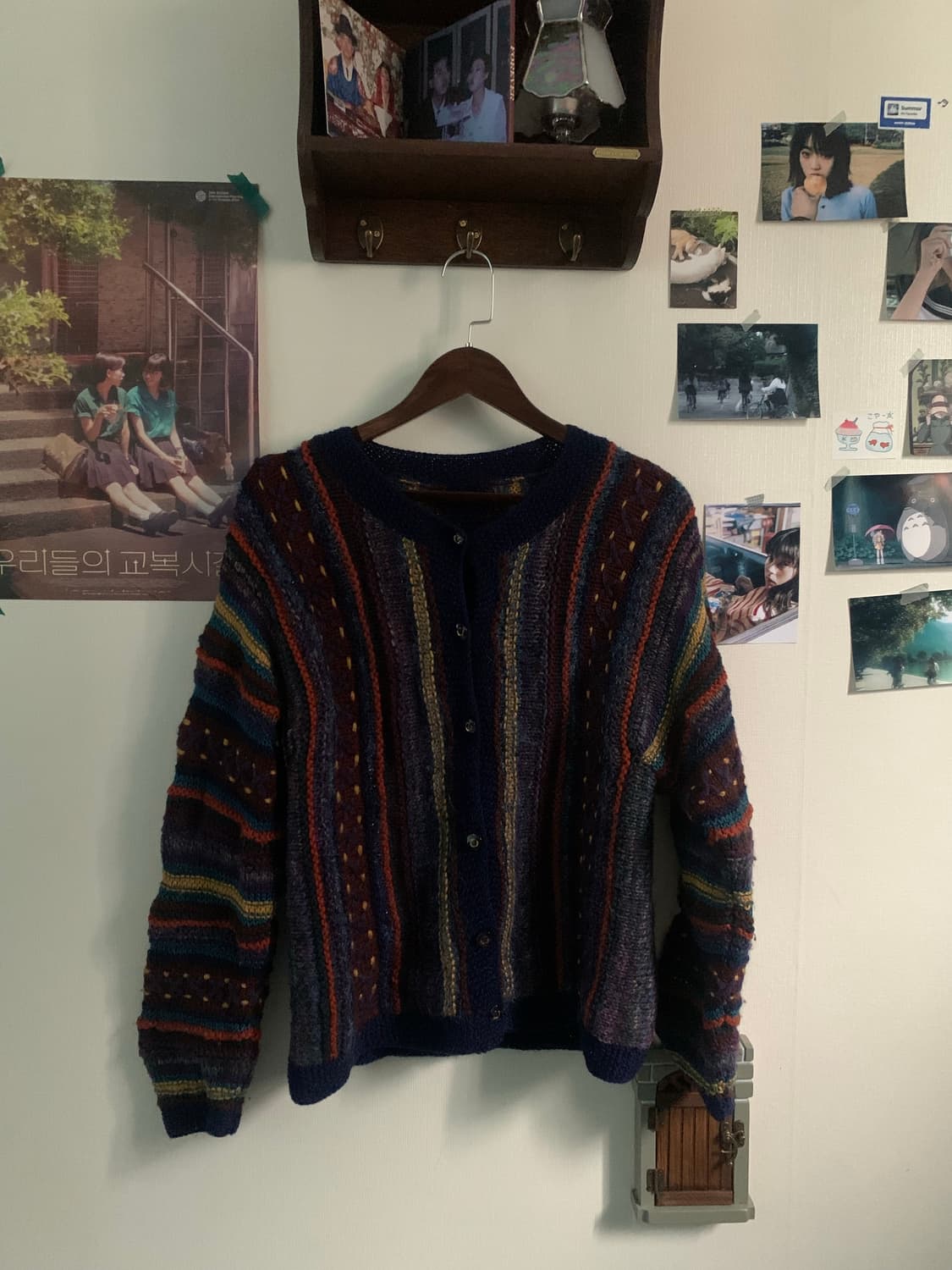빈티지 스트라이프 니트 가디건 상품이미지1