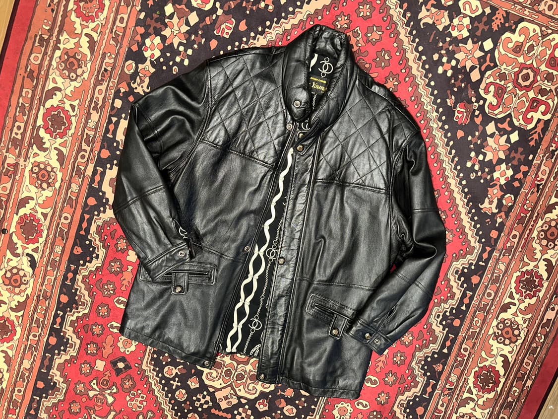 ( XL-2X ) 가죽코트 가죽하프 빈티지가죽 가죽롱자켓 가죽카코트 상품이미지6