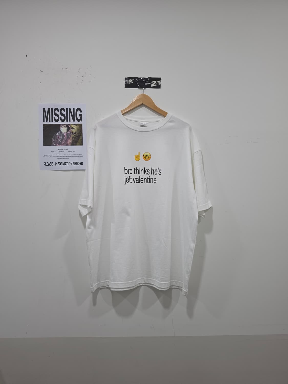 JETT VALENTINE 너드 이모지밈 반팔 XL 상품이미지1