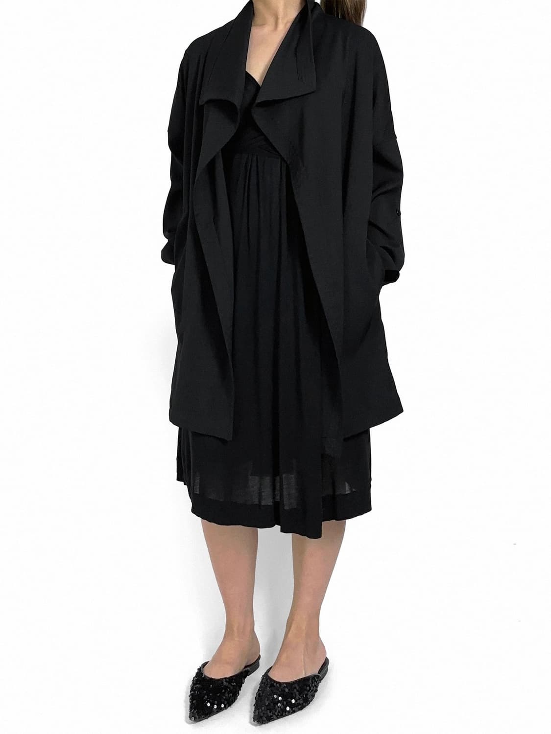 Max Studio draped open jacket 상품이미지1