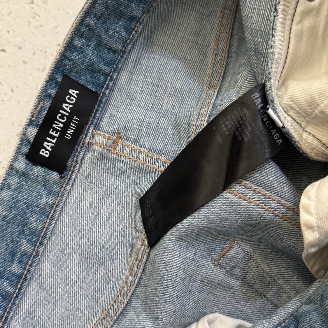 [M] 발렌시아가 블루 로고 웨이스트 진 팬츠 데님 상품이미지6