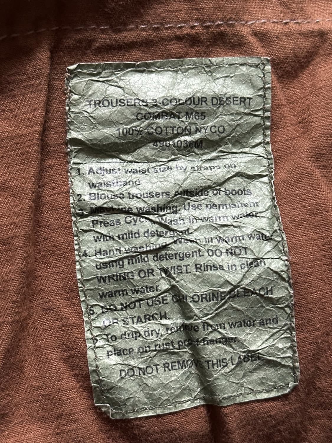 cousin’s rags…! M65 카모 밀리터리 팬츠 상품이미지6