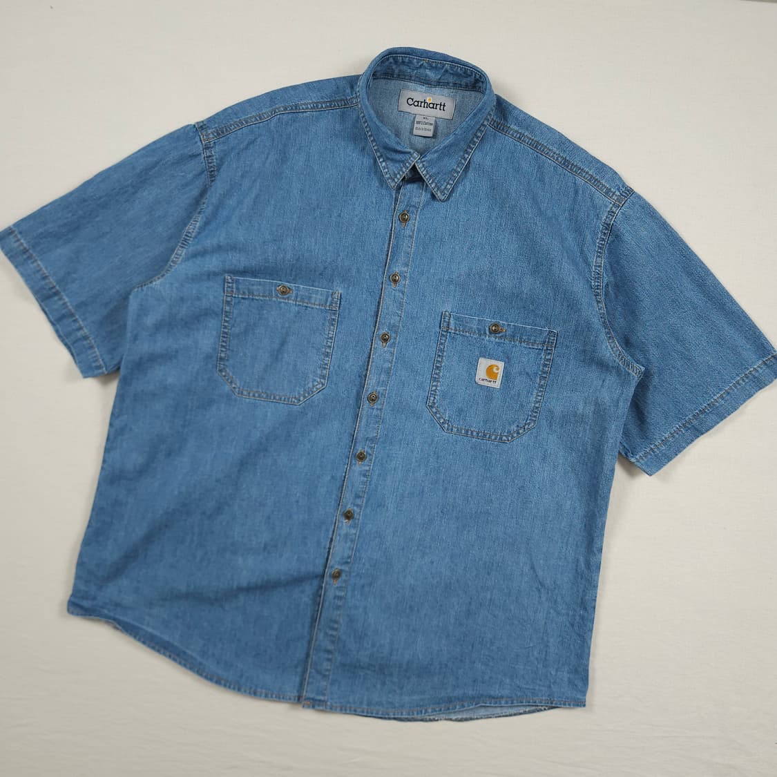 2XL(110) 칼하트 리워크 투포켓 데님셔츠 상품이미지2