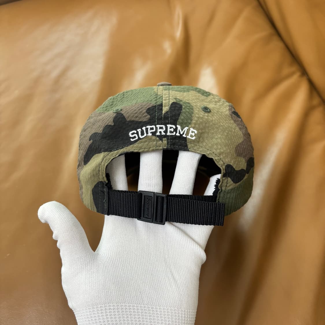 슈프림 S로고 6패널 볼캡 모자 24ss 시어서커 우드랜드 카모 상품이미지7