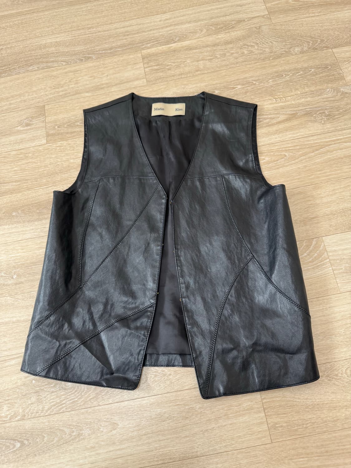 마뗑킴 레더 베스트 상품이미지1