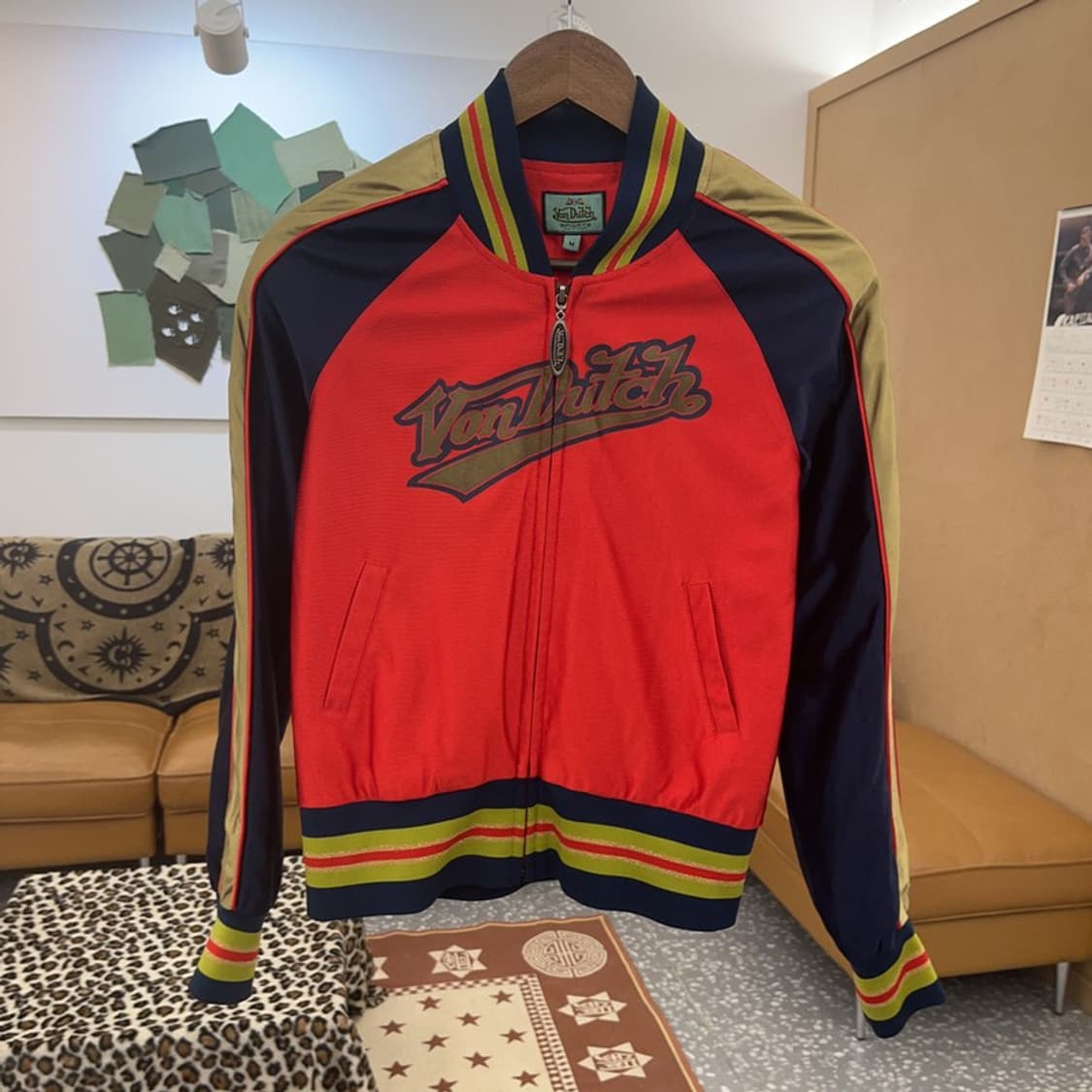 본더치 레트로 Y2K 90's 빅로고 바시티 져지 자켓 M C08848 상품이미지3