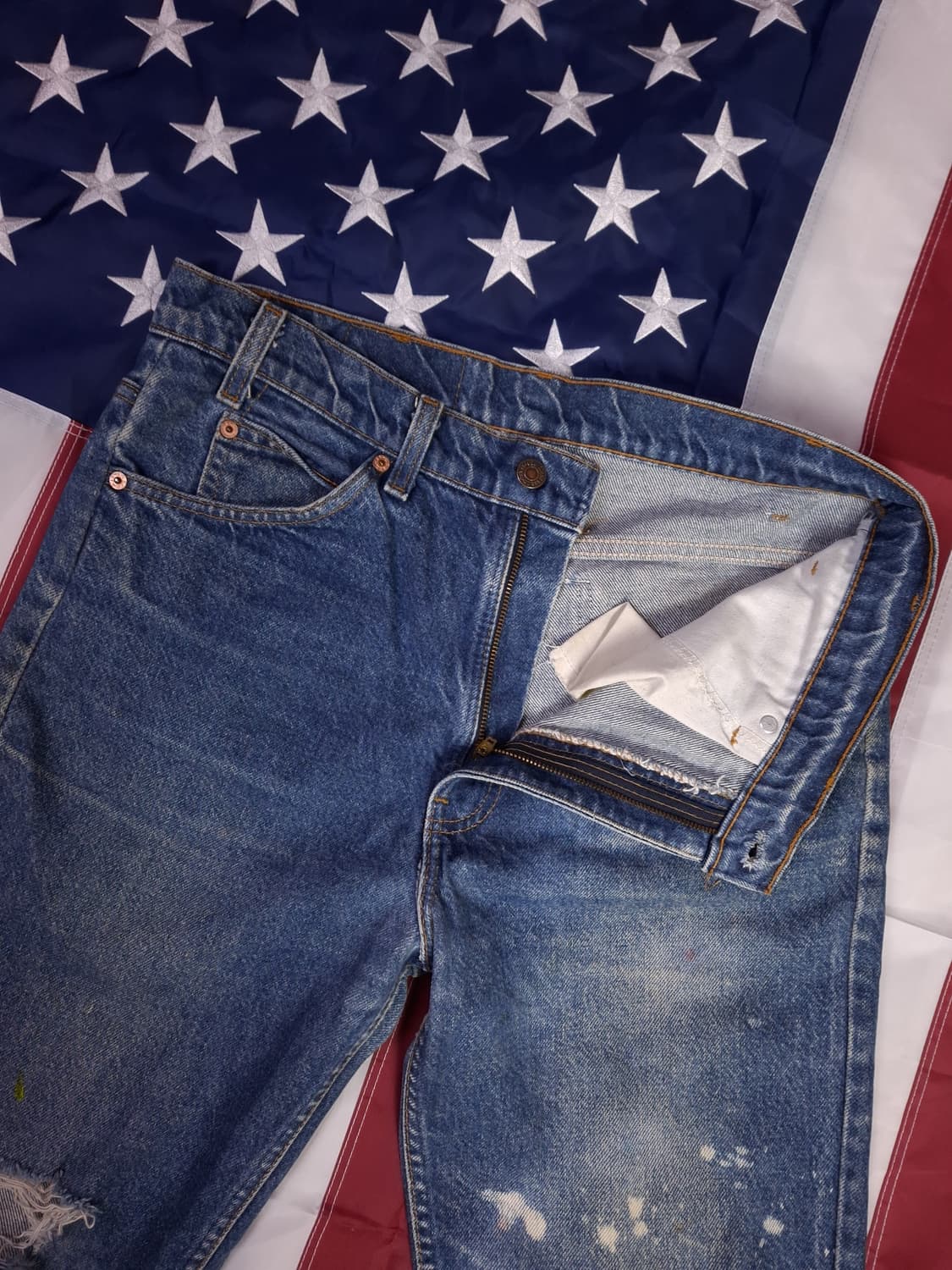 오리지날 80's 미국제조 리바이스 오렌지탭 517 부츠컷 데님진 상품이미지7