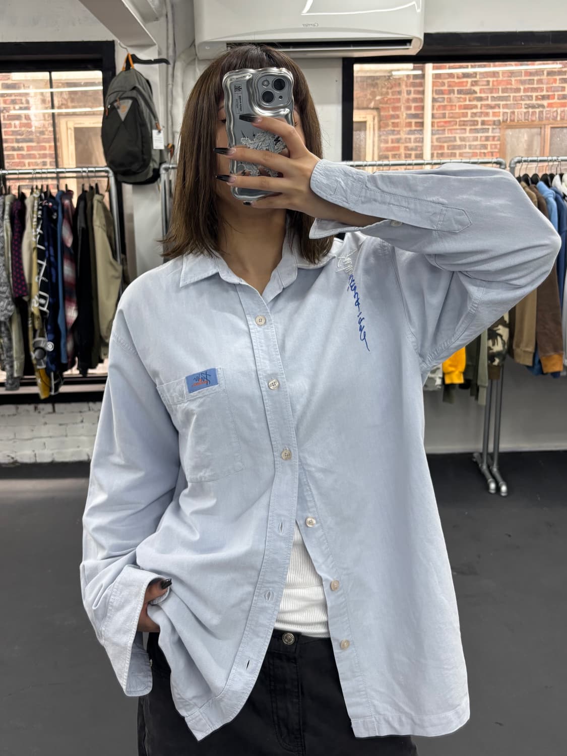 FUBU 푸부 레터링 오버핏 셔츠 상품이미지1