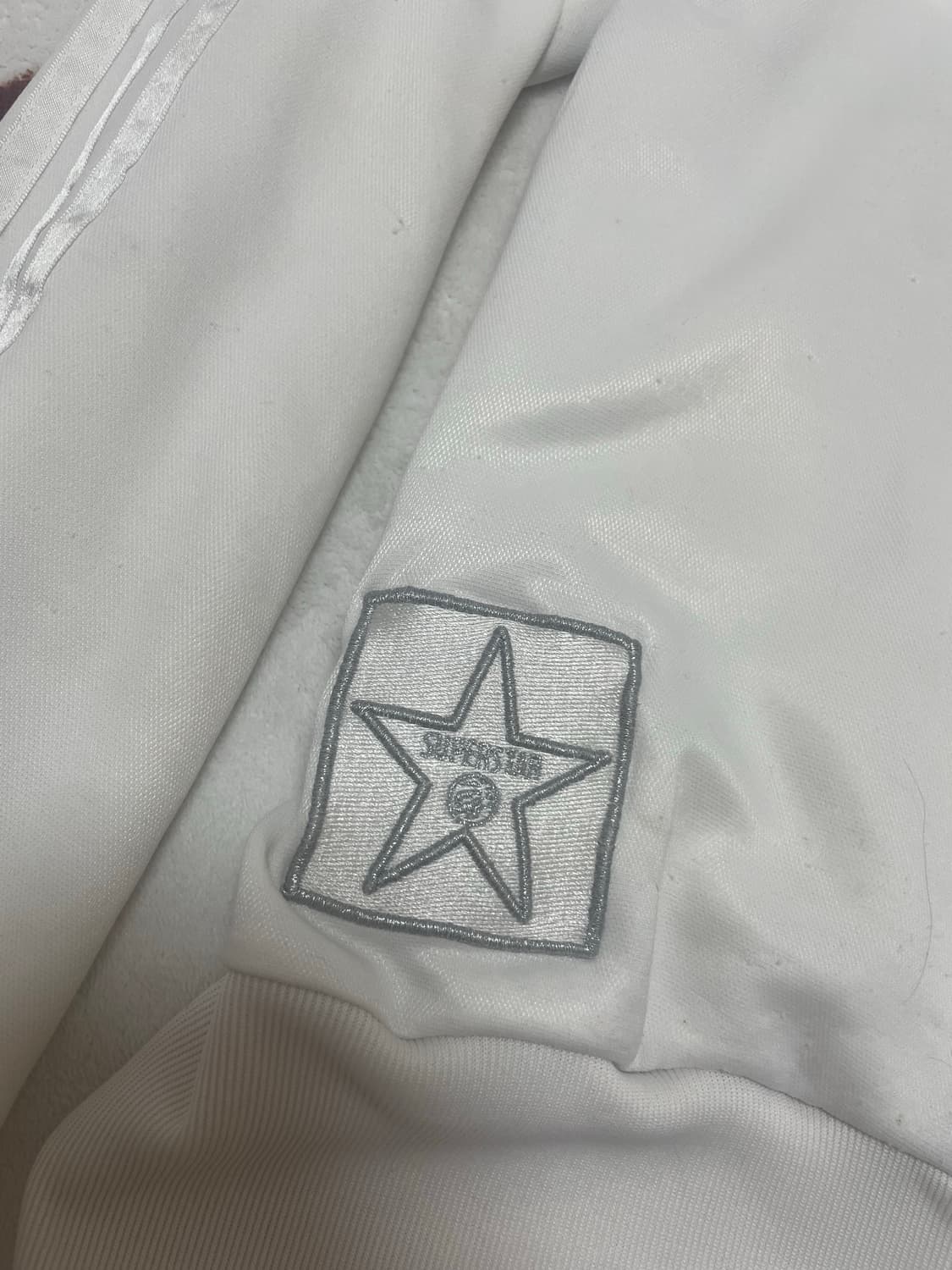 아디다스 슈퍼스타 화이트 실버 레어 져지 흰은 집업 빈티지 상품이미지2