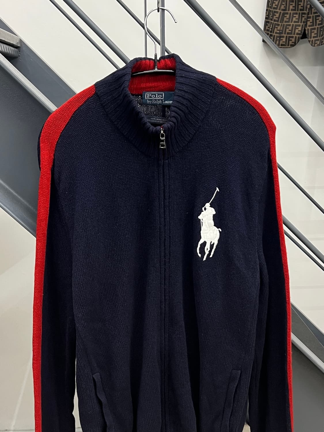 폴로랄프로렌 램스울 브리튼 빅포니 니트집업 상품이미지2