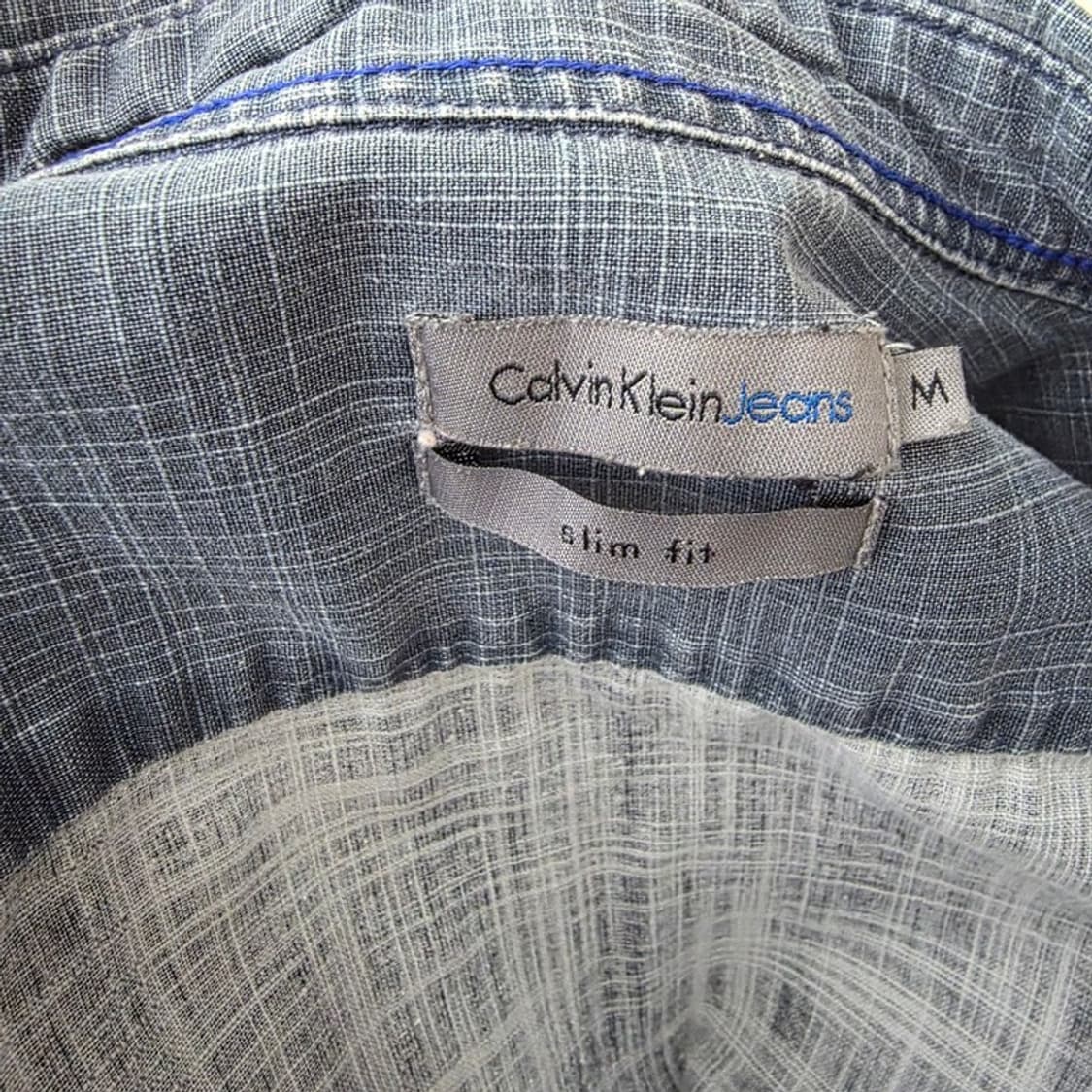 Calvin Klein Jeans 슬림핏 워싱 셔츠 M 상품이미지5