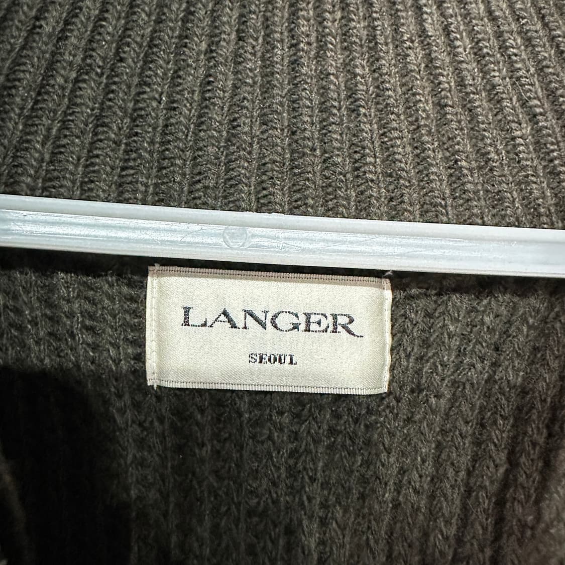 LANGER 랑거 오버핏 반집업 니트 상품이미지4