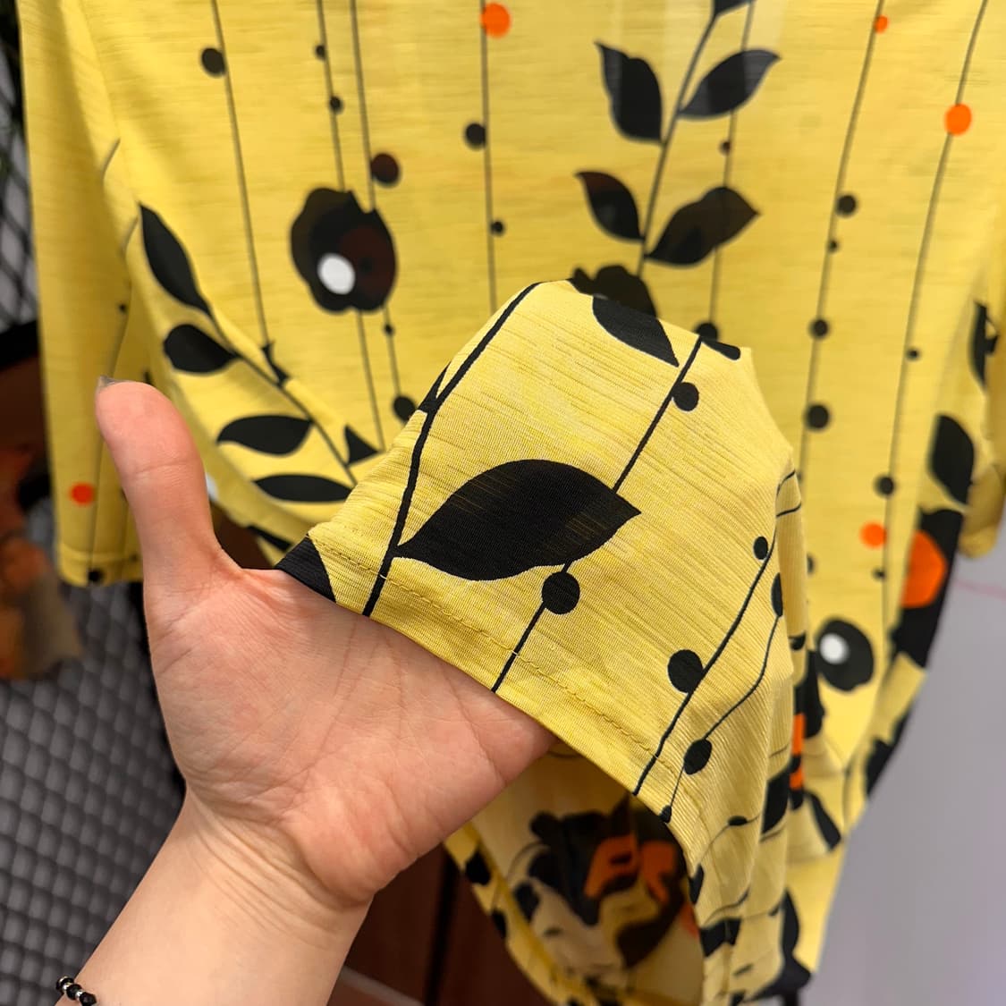 Floral Pattern Boat Neck Blouse Top 상품이미지6