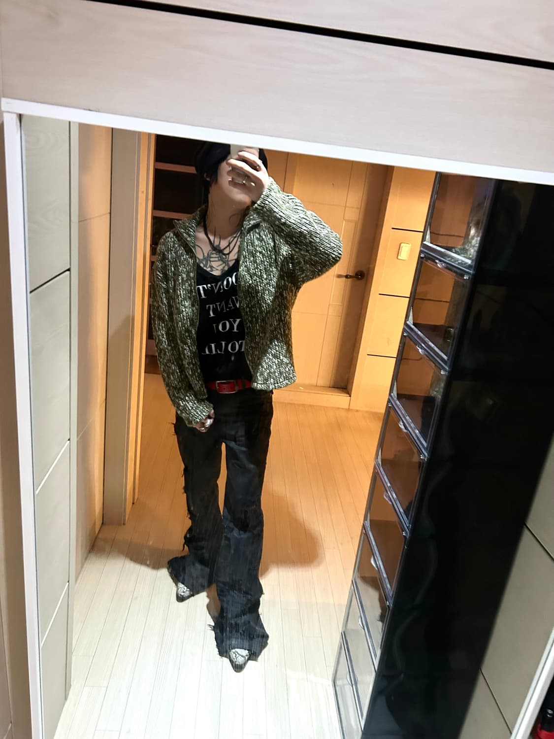 Crop Knit 2way Zip up Jacket 상품이미지6