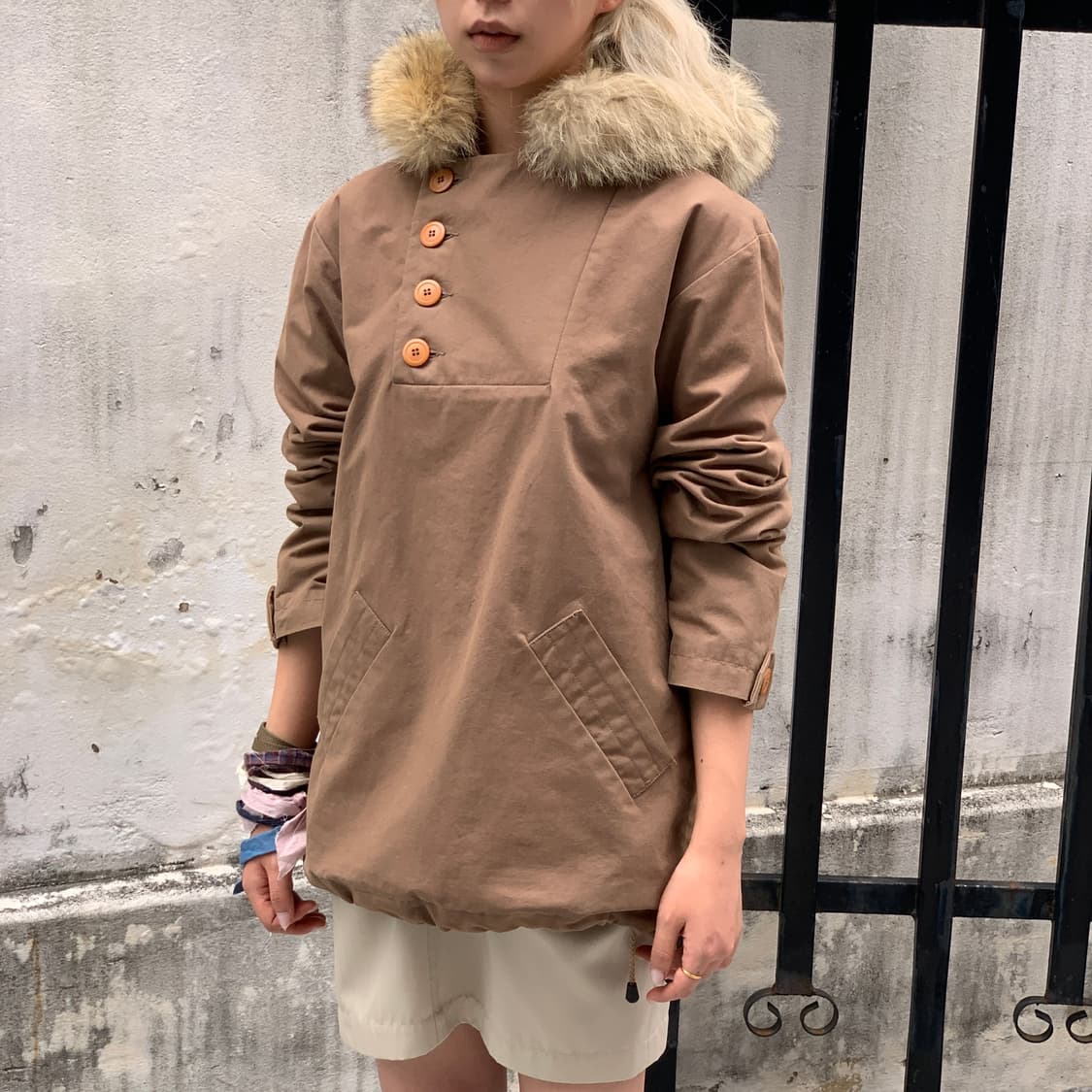 00's A.P.C 아페쎄 밀리터리 퍼 빅 후드 풀오버 자켓 상품이미지8