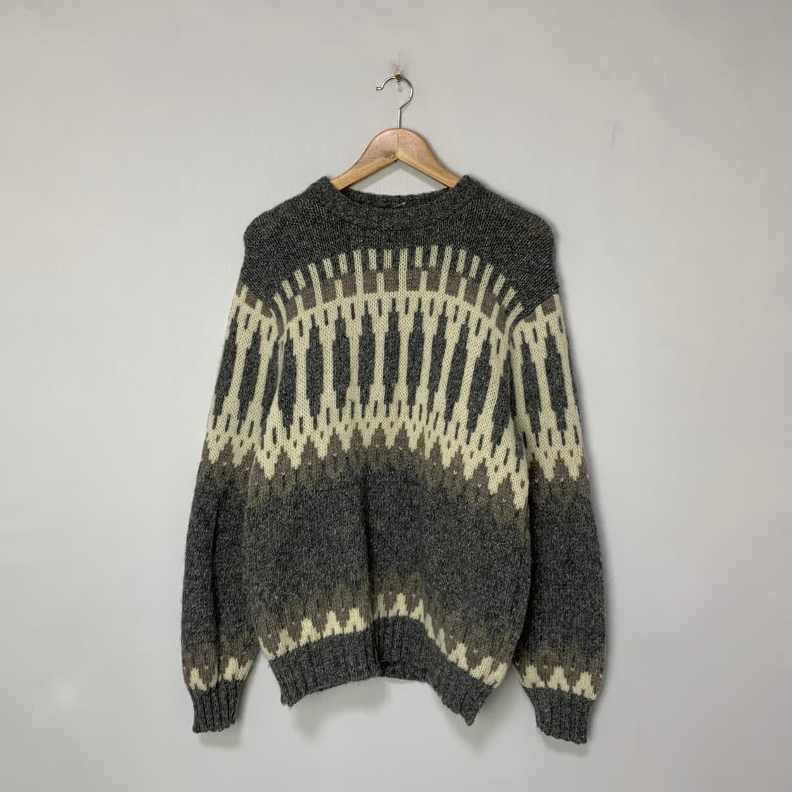 베네통 빈티지 패턴 니트 스웨터 남녀공용 L 상품이미지1