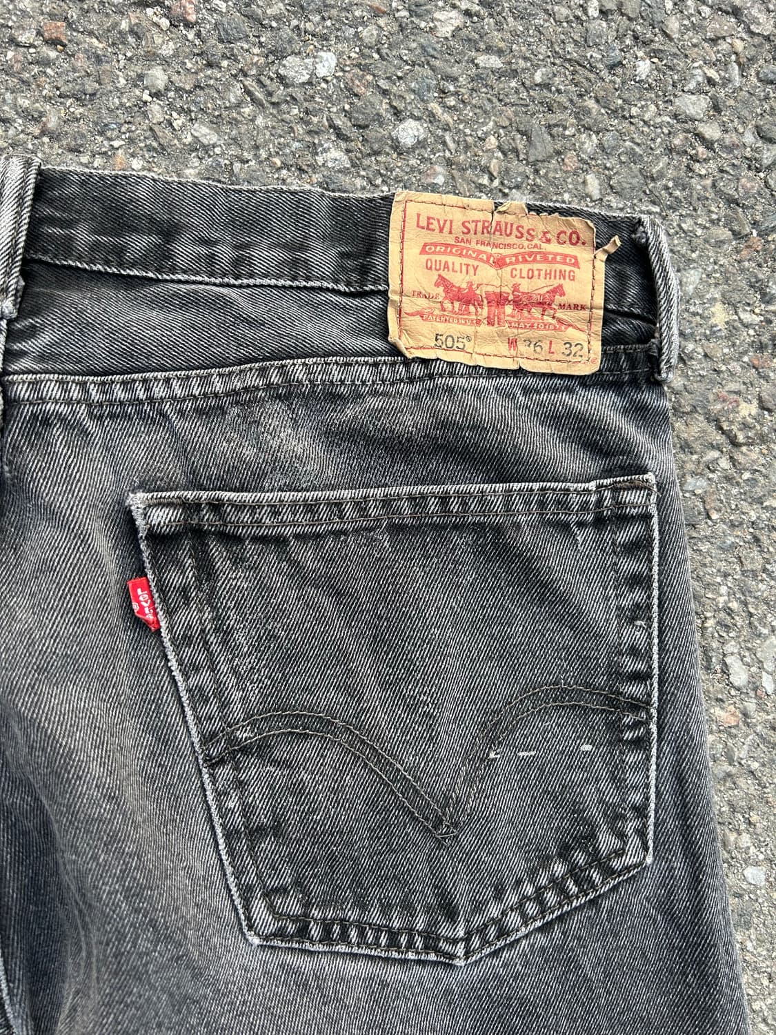 00‘s 리바이스505 블랙진 36in 상품이미지5