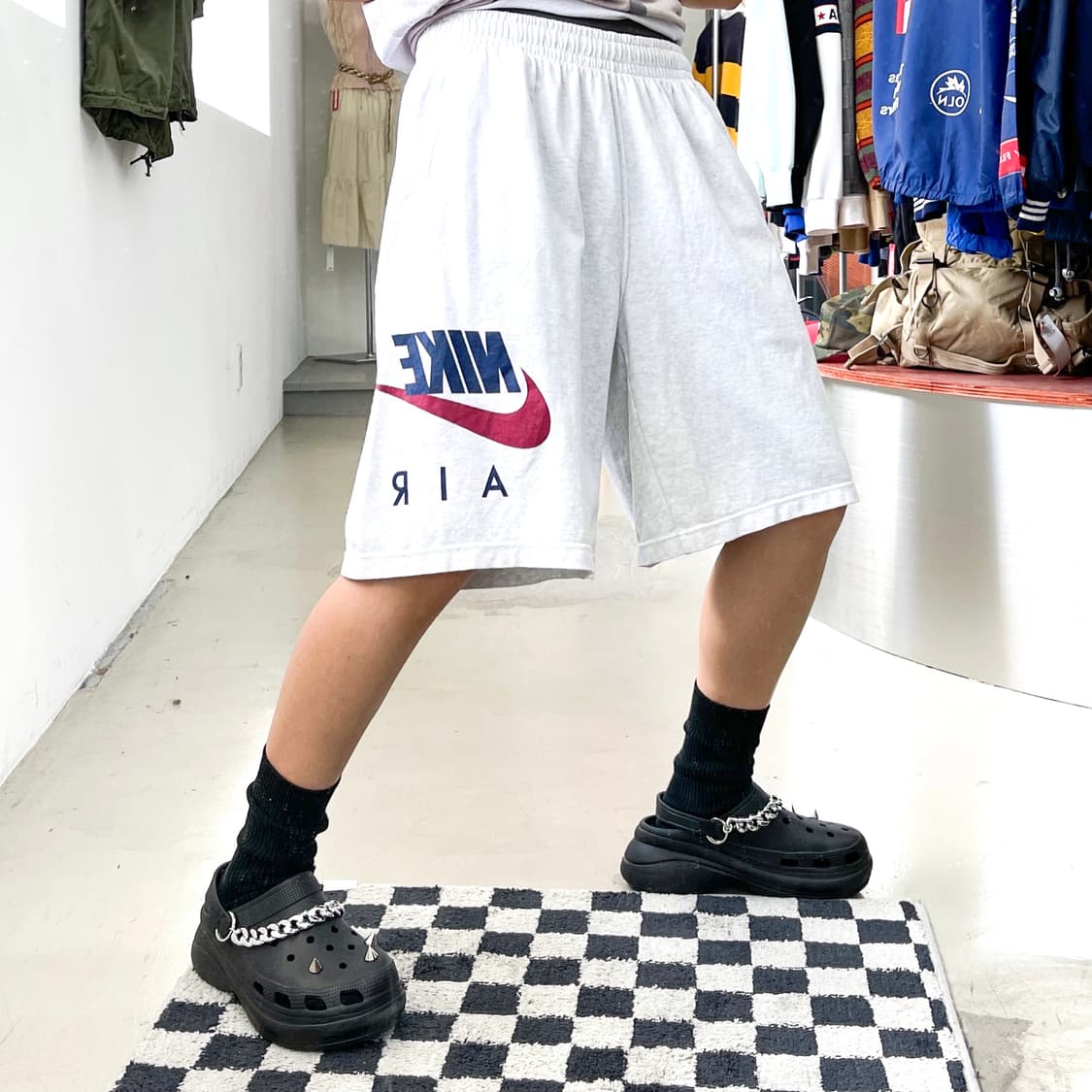 나이키 90s 제팬 라인 빅스우시 그레이 하프 팬츠 상품이미지1