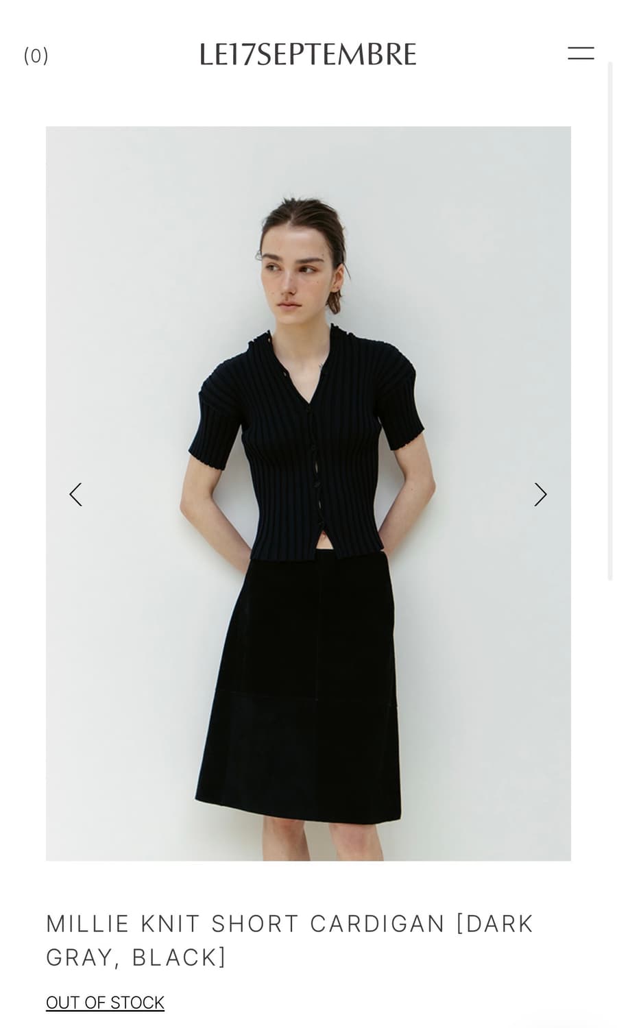 르917 밀리니트 숏  가디건 MILLIE KNIT SHORT CARDI 상품이미지1