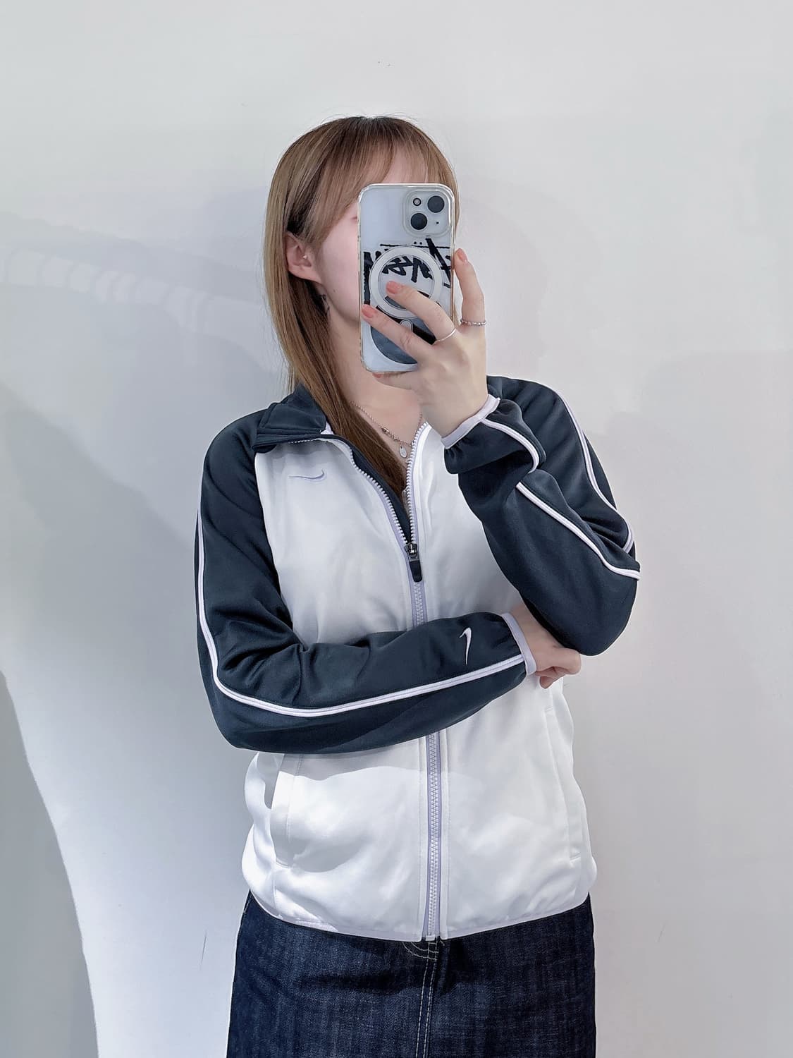 나이키 스우시 배색 트랙탑 상품이미지1