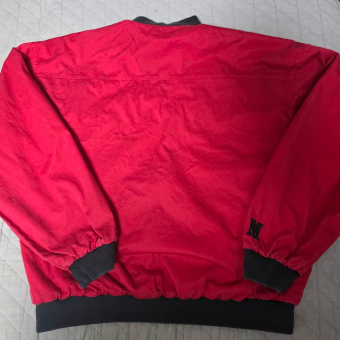 [XXL] 90s 빈티지 말보로 리버시블 봄버 자켓 블랙/레드 페이드 상품이미지8