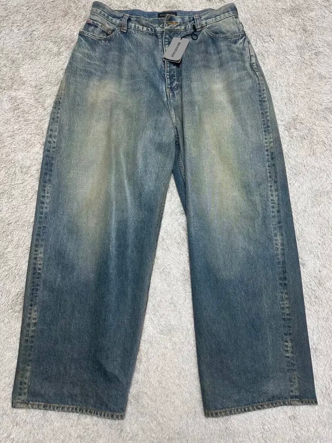 [M] 발렌시아가 코티드 라지배기 중청 데님진 상품이미지1