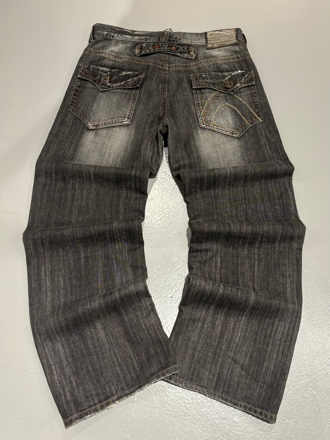 빈티지 흑청 스트레이트핏 데님 팬츠 상품이미지7