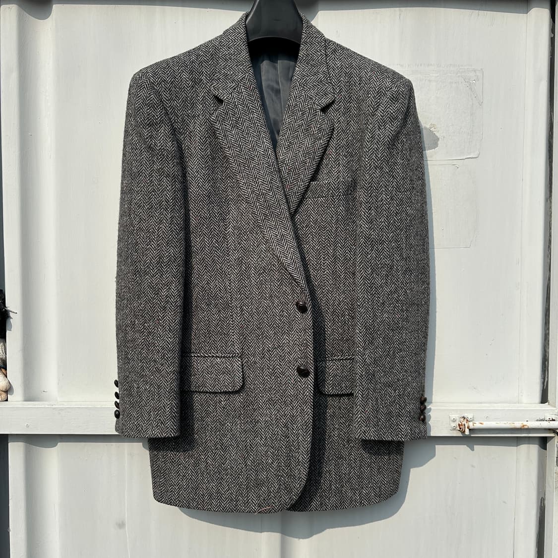 [105] 해리스트위드 그레이 헤링본 울 자켓 상품이미지1