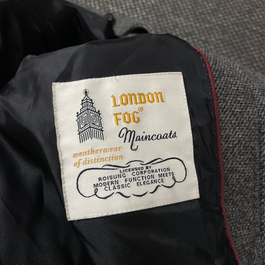 런던포그 그레이 히든버튼 울 자켓 100 상품이미지5