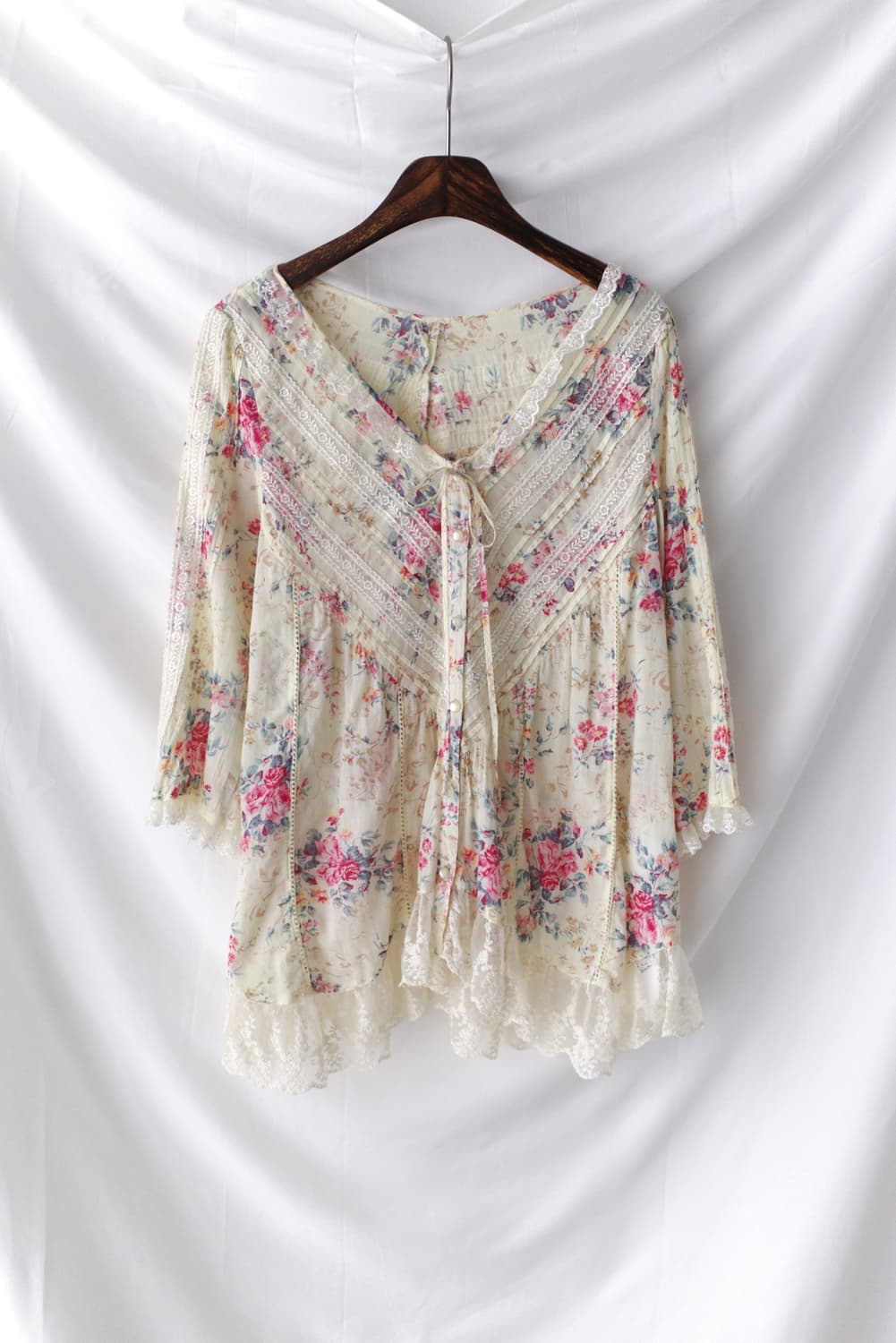 flower lace blouse 상품이미지1