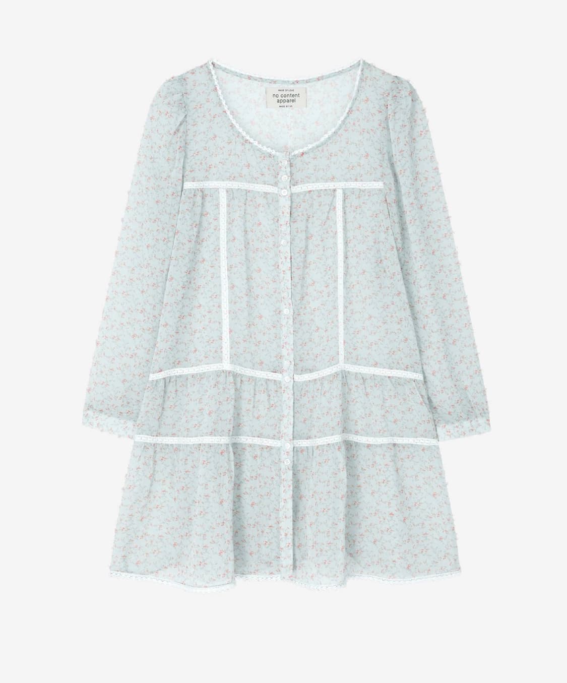 노컨텐츠 Sheer Flower Dress_Mint 상품이미지2