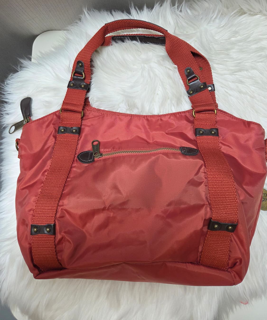 키플링 레드 토트백 겸 백팩#미착용# 상품이미지3