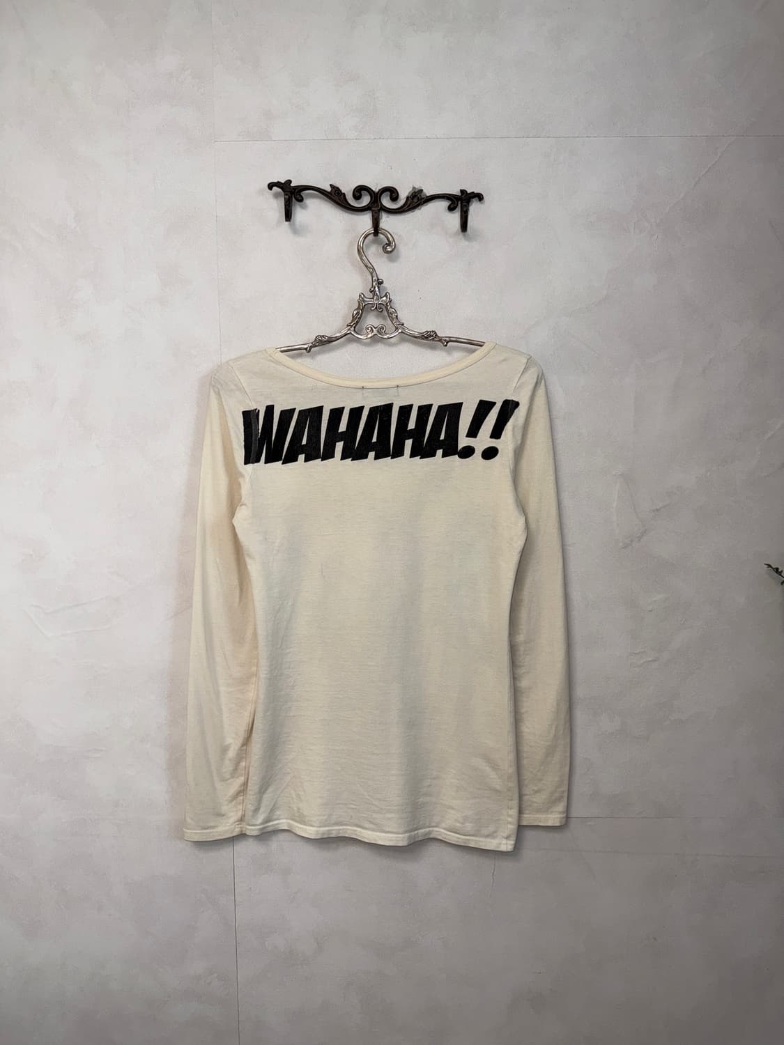 Ivory ice cream skull slim loose sleeve 상품이미지6